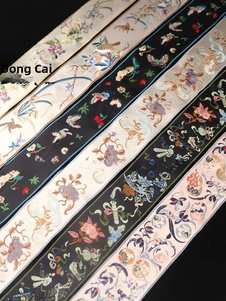 

Новая китайская вышитая кружевная тесьма для традиционных костюмов Ханьфу, юбок, воротников и декоративной отделки