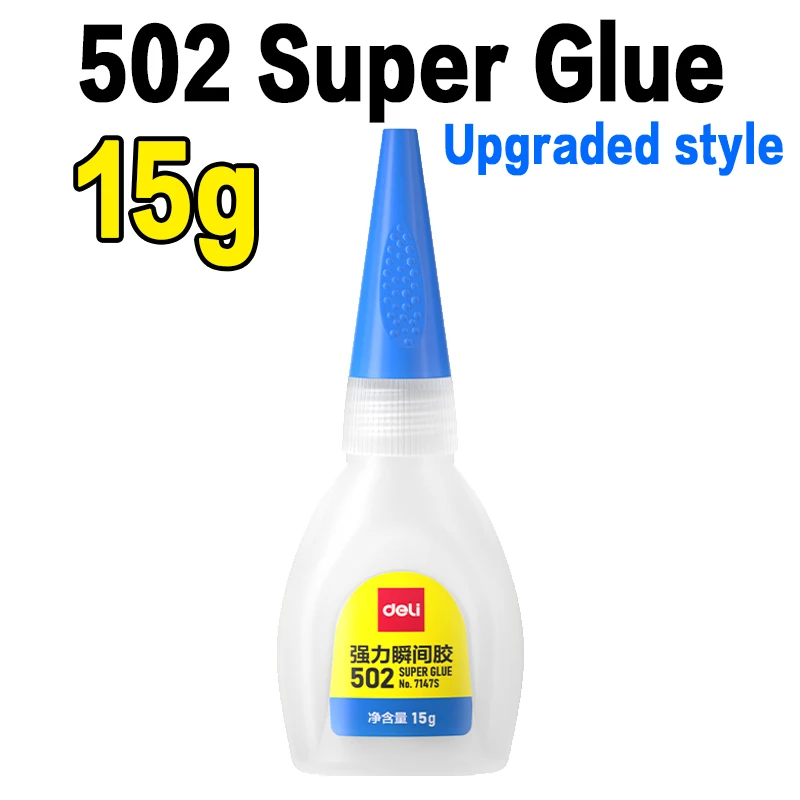 Deli 502 Professionele sterkte superlijm Snelle cyanoacrylaatlijm Hardware Metaal Auto's Hout Ambachten Hobby's Directe hechting