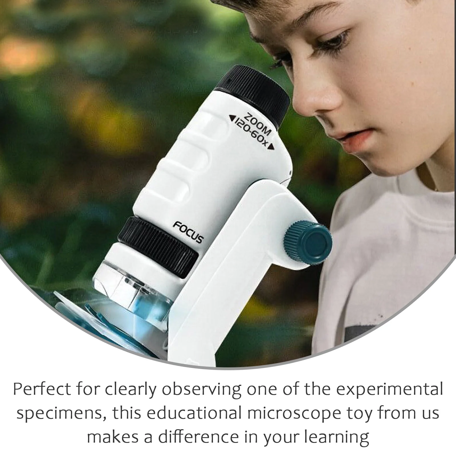 Microscópio monocular durável abs educacional observador biológico portátil escola laboratório ciência lupa para crianças