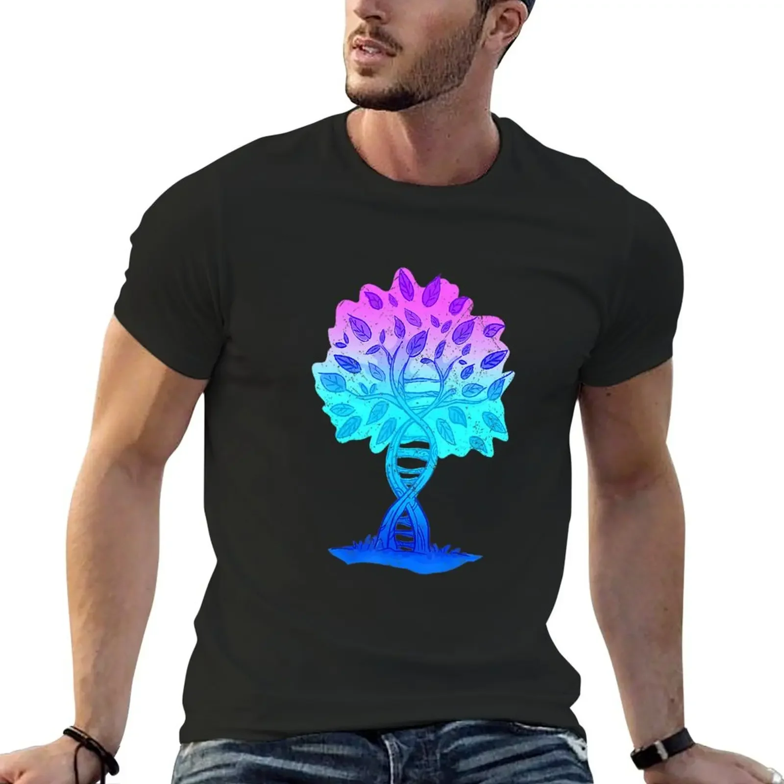 Tree Of Life DNA Science Genetics Earth Day Genealogy T-shirt summer top customs blanks boys whites men clothing