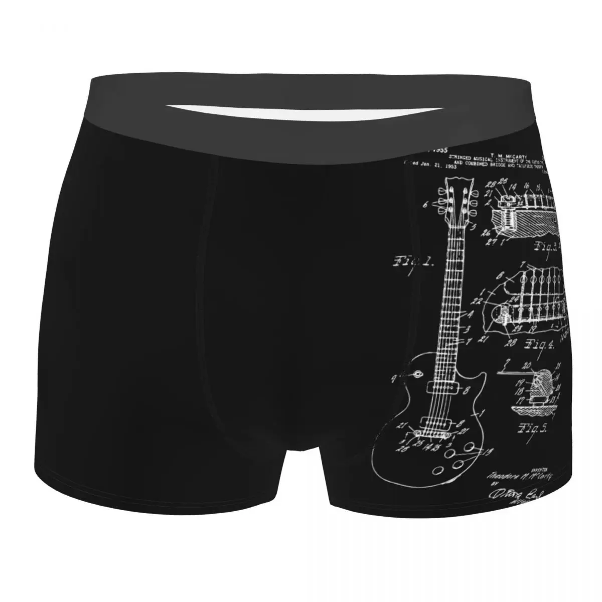 

Patent Acoustic Electric Guitar Music Men's Underwear Boxer Briefs Shorts Panties Hot Soft Underpants for Male S-XXL