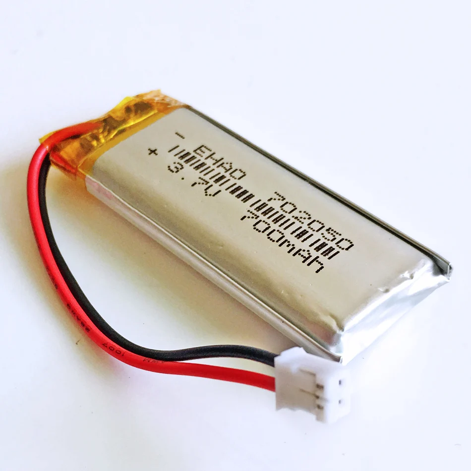 3 PCS 3.7V 700mAh Lithium Polymer Lipo Rechargeable Battery JST PH 2.0mm 2pin For MP3 GPS DVD Bluetooth Recorder Camera 702050