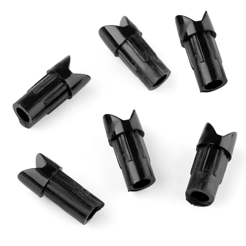 30pcs Black Half-moon Crossbow Bolts Arrow Nocks Internal Nock For Shaft ID 7.6mm OD 8.8mm Crossbow Hunting Accessories