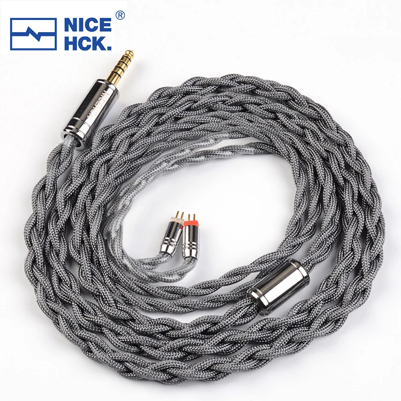 NiceHCK GreyRhino 6N OCC Copper HiFi Earphone IEM Cable 3.5/2.5/4.4mm MMCX/2Pin for HOLA Zero KATO Winter LAN Cadenza Aria A5000