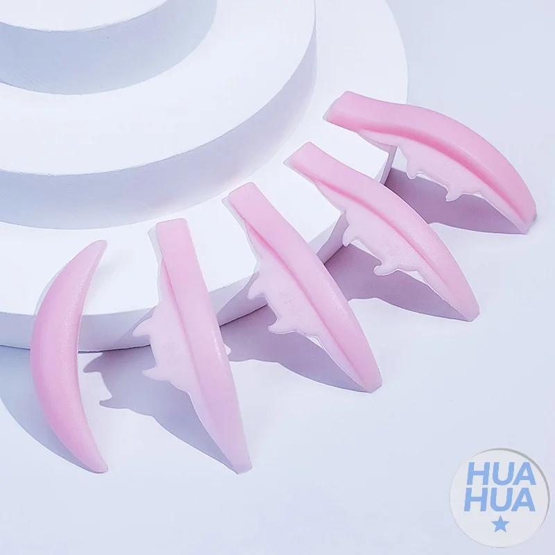 HUA HUA 5쌍 실리콘 만화 몬스터 재사용 가능 속눈썹 펌 롯드 래쉬 리프트 패드 리프팅 3D 메이크업 도구 액세서리