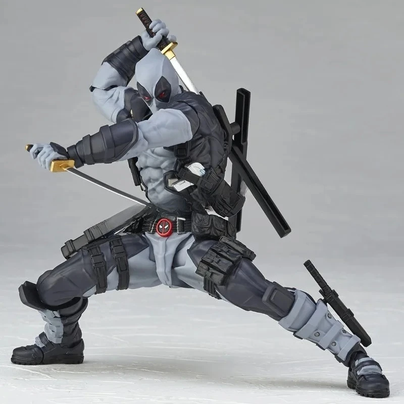 Increíble Yamaguchi 025EX Deadpool 3 Figura De Acción Colección De PVC 15cm Revoltech Wade Winston Wilson Figuras Móviles Modelo - view 4
