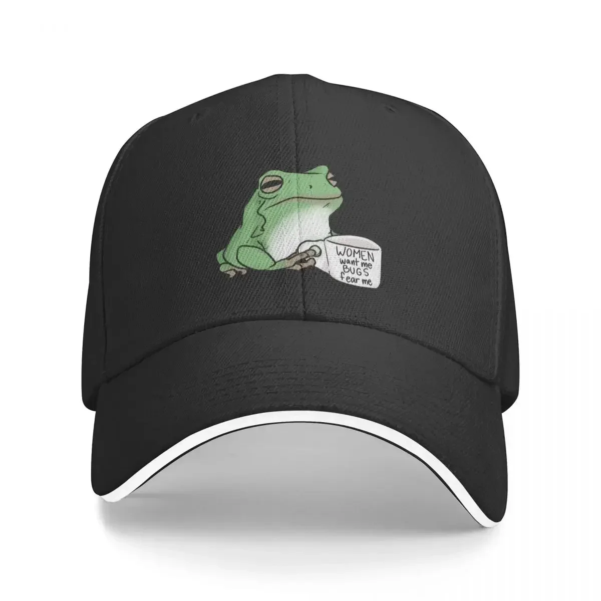 Women Want Me Bugs Fear Me frog Baseball Cap Snap Back Hat western Hat Luxury Brand Sun Hats For Women Men's