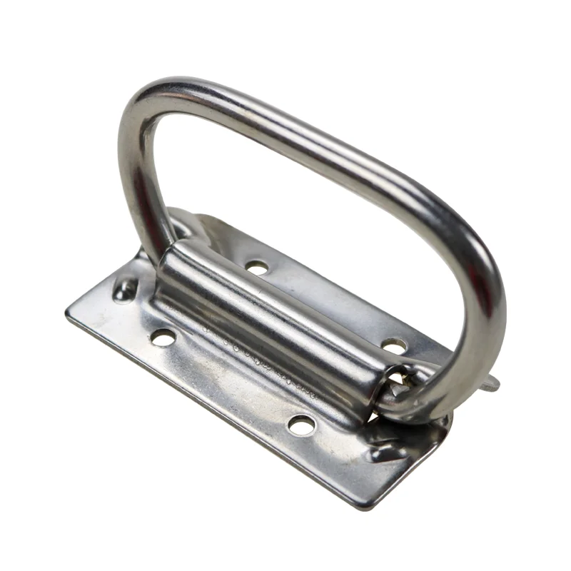 

304 Stainless Steel Modern Simple Heavy Folding Handle Industrial Board Toolbox Box Ring Handle