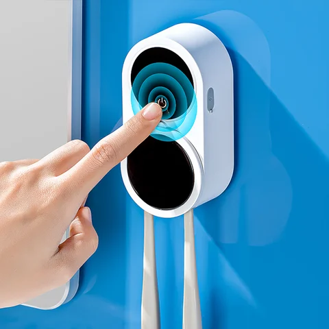 벽걸이형 UV 칫솔 살균기 클리너, 드릴 없는 칫솔 거치대, 욕실 액세서리에 적합