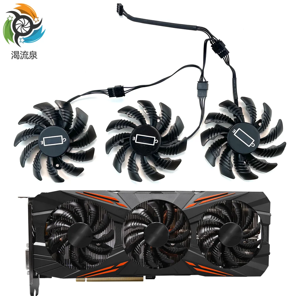 75MM T128010SU 0.35A Cooling Fan For Gigabyte AORUS GTX 1080 1070 Ti G1 Gaming Fan GTX 1070Ti G1 Gaming Video Card Cooler Fan