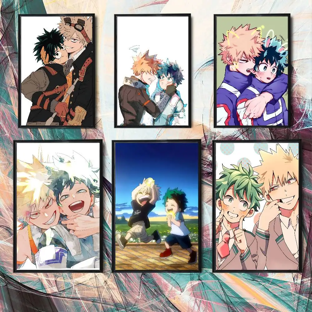 Wonder Duo BKDK MHA BakuDeku Poster HD Art Wall Waterproof Home Living Room Bedroom Bar Aesthetic Decoration