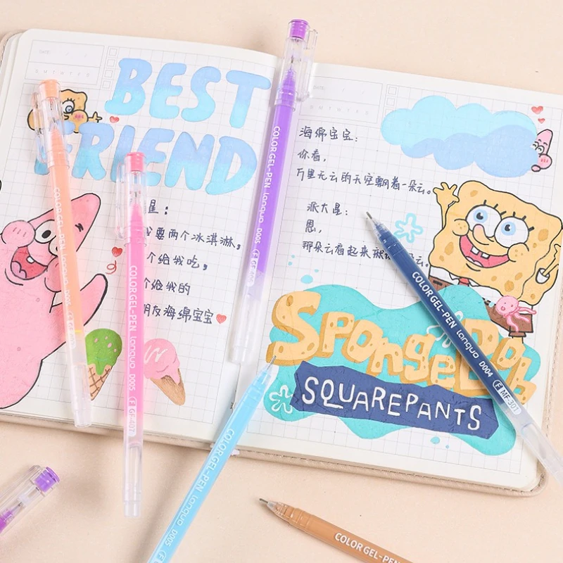 

Гелевые ручки Languo Aesthetic с эффектом наложения цвета кожи, 3/15 шт., большой объем, для художественного дневника, DIY, школьные принадлежности, канцтовары, новые цвета