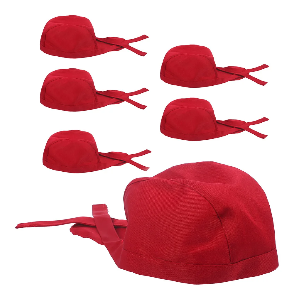 

6 шт. шапки шеф-повара, регулируемые кухонные хлопковые шапки, удобная шапка для приготовления пищи для мужчин и женщин, кухонная хлопковая шапка шеф-повара для официанта в отеле