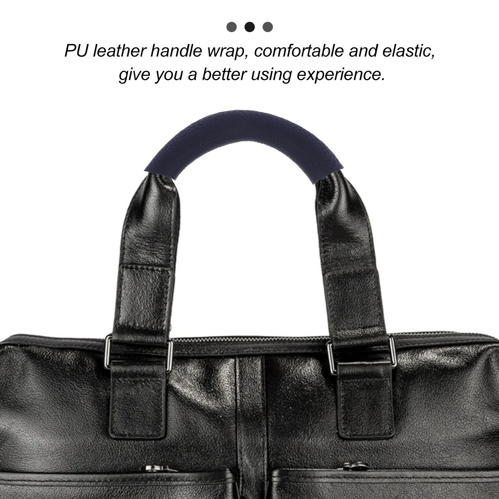2pcs Handle Wrap Pu Bag Handle Cover Replacement Accessory For Handbag Luggage Strap Decorative Sleeve Teaching