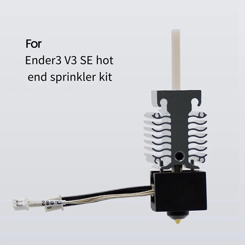 Для Ender-3-V3 SE комплект сопел Hotend биметаллическая труба + сопло с медным покрытием 0,4 мм 24 В 40 Вт серебряный нагревательный блок экструдер Hotend комплект