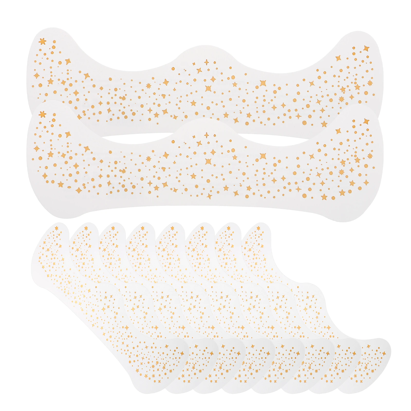 

20 Pcs Face Freckles Makeup Stickers Glitter Patches Waterproof Sweatproof Natural Golden Easy Safe Lightweight