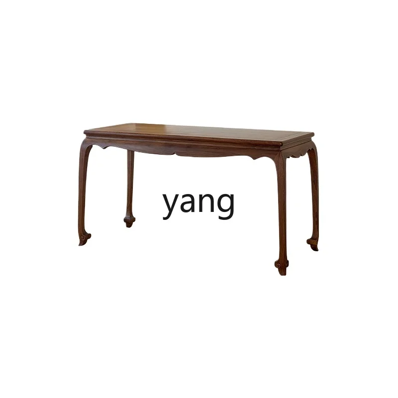 

TGF Song-style black walnut desk Chinese tea table and chair combination painting table