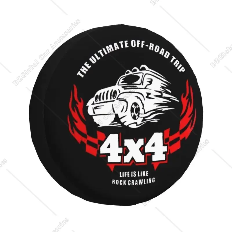 

4x4 Overland Vehicle Tire Cover 4WD 4x4 Trailer Spare Wheel Protector for Mitsubishi Pajero 14" 15" 16" 17" Inch