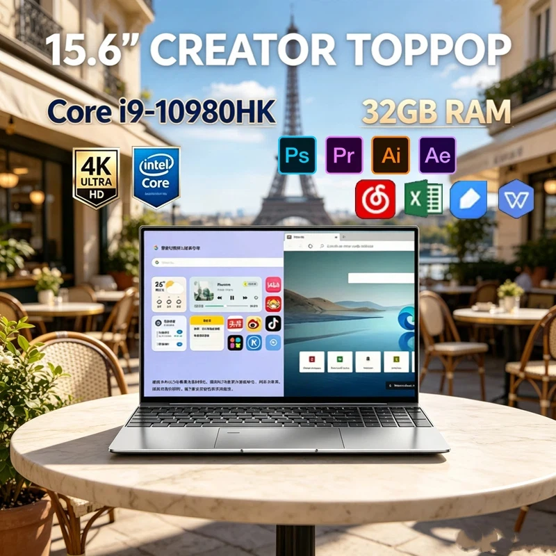 15.6" Gaming Laptop, Intel I9-10980HK, 32GB RAM 2TB SSD, Win11 Pro, WiFi6 BT5.2,4K HD Notebook for Business,Gaming & Office Use