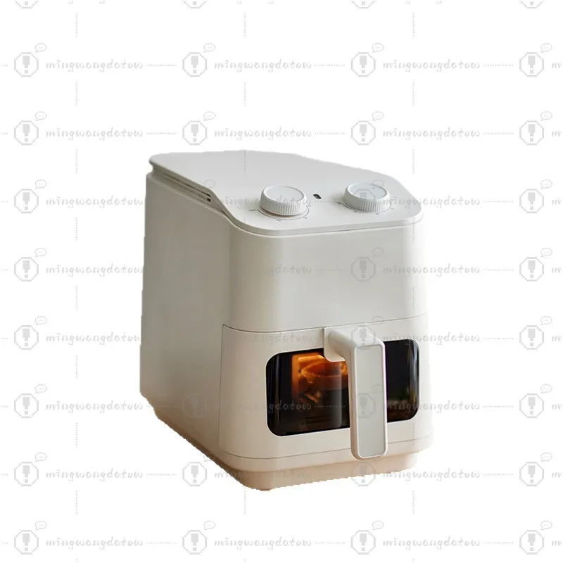 New Extended Visual Air Fryer, Multifunctional Household Oil-free Electric Fryer, Metal Inner Container Zero Coating