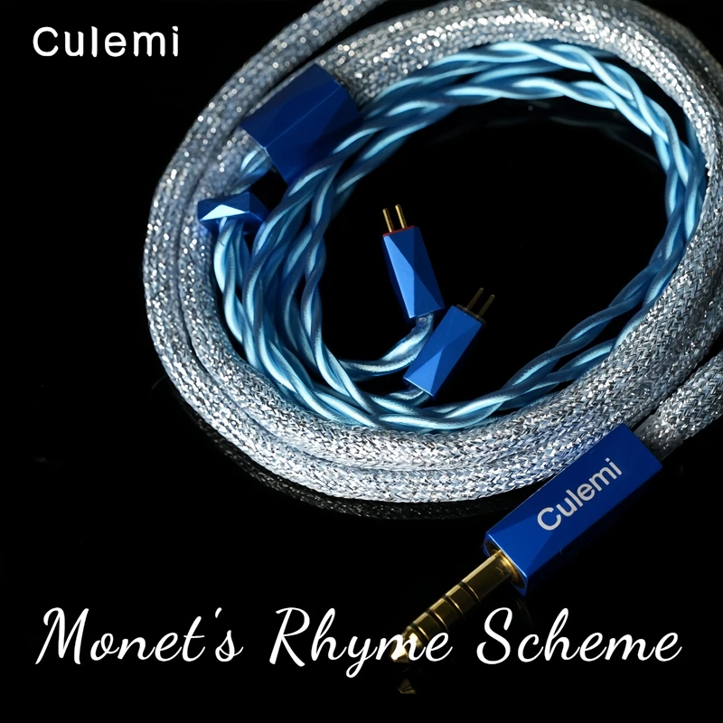 

Culemi-QES In-Ear Silver Plated Headphone Upgrade Cable with 2.5/3.5 Balanced MMCX/0.78 2PIN/IE900 for Davinci Cantor Himalaya