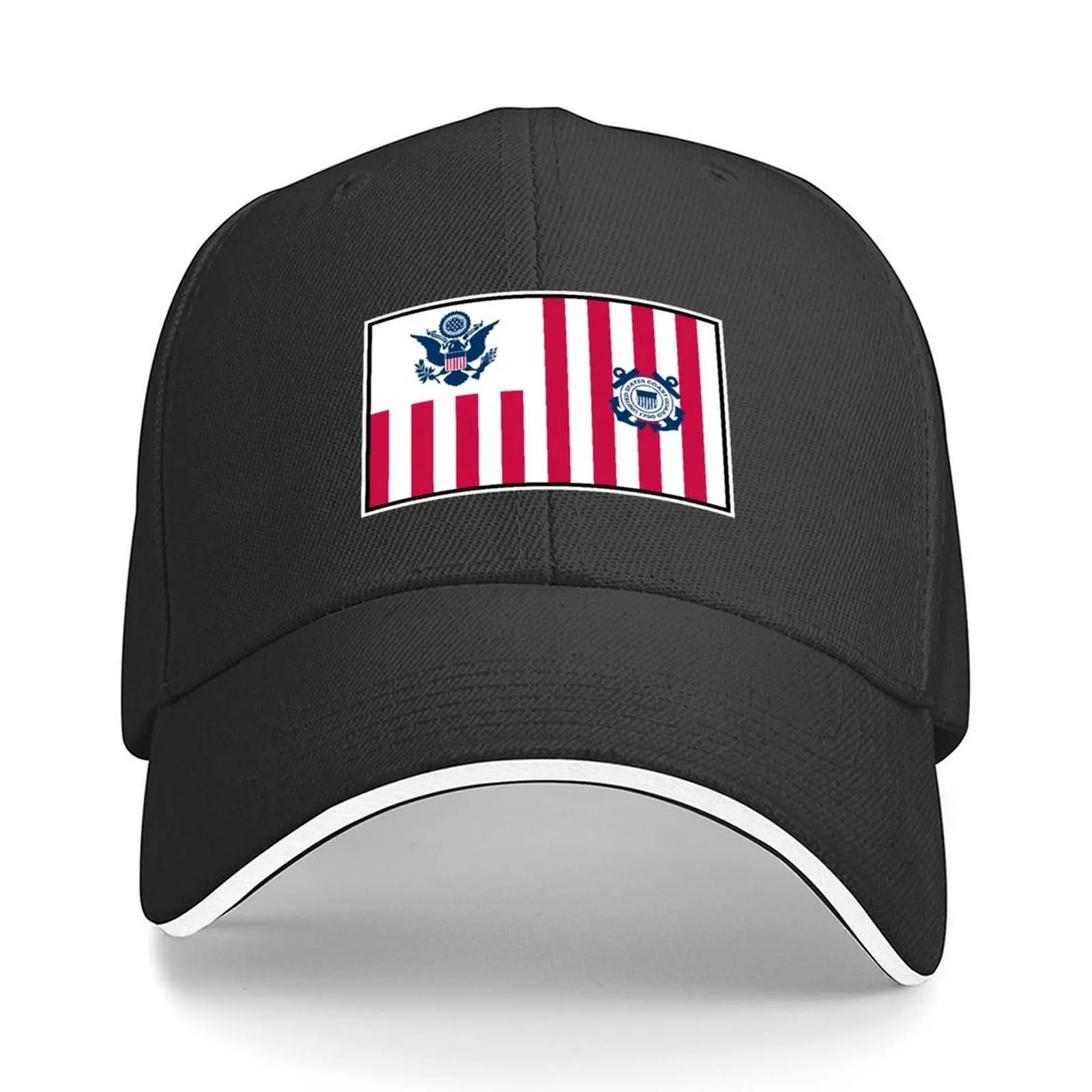 

UNITED STATES US COAST GUARD ENSIGN Baseball Cap sun caps Beach Outing black Unique hats Men's Baseball Women's