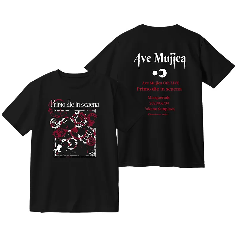 Popular Bang Dream Girl Band Ave Mujica 3D T-shirt Fashion Cosplay t shirts Casual Harajuku Short Sleeve Y2k Top Summer Clothing
