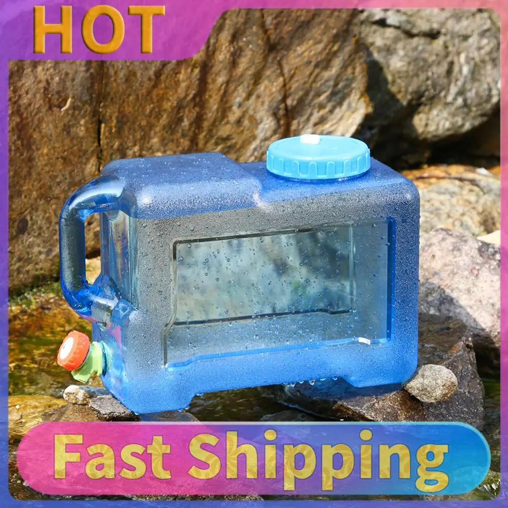 

Leak Proof 12L Square Beverage Water Container Large Capacity Water Container with Faucet Convenient Handle for Camping Travel