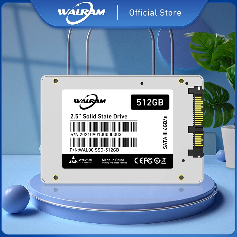 Walram SSD 노트북 데스크탑용 내장 하드 드라이브 디스크, SATA3 하드 디스크, 1TB, 2.5 인치, 120GB, 128GB, 256GB, 480GB, 512GB, 500GB