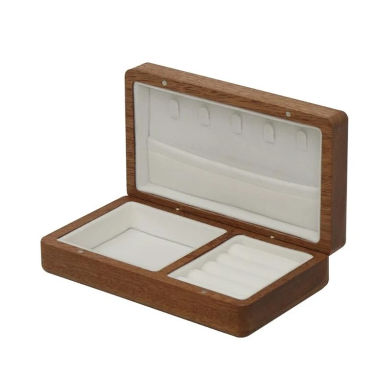 

Walnut Jewelry Box Wedding Ring Box Earring Rings Storage Box Jewelry Box Jewelry Gift Packaging Box