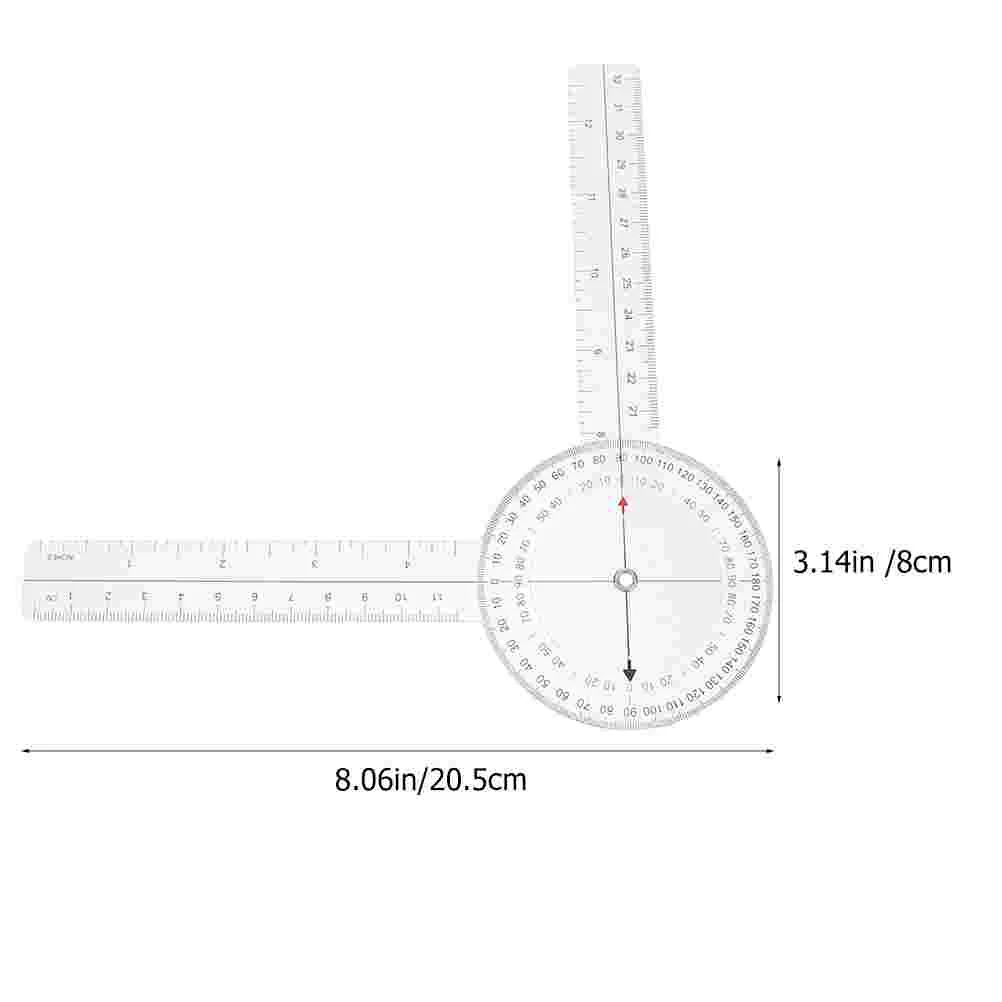 4 Pcs Professional Goniometer Angle Ruler Plastic Tool Square Geometry Circle Protractor