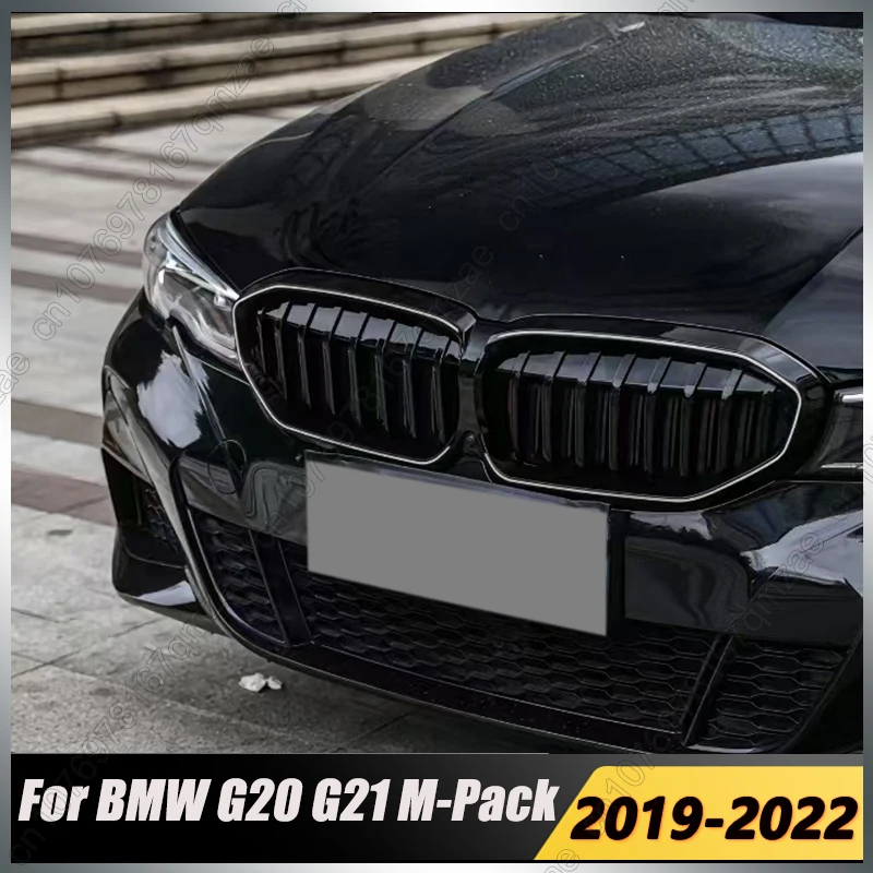 

Передняя решетка Meteors для почек, верхняя светодиодная решетка радиатора для BMW G20 G21 M-Pack 320i 330i M340i xDrive 2019-2022, аксессуары