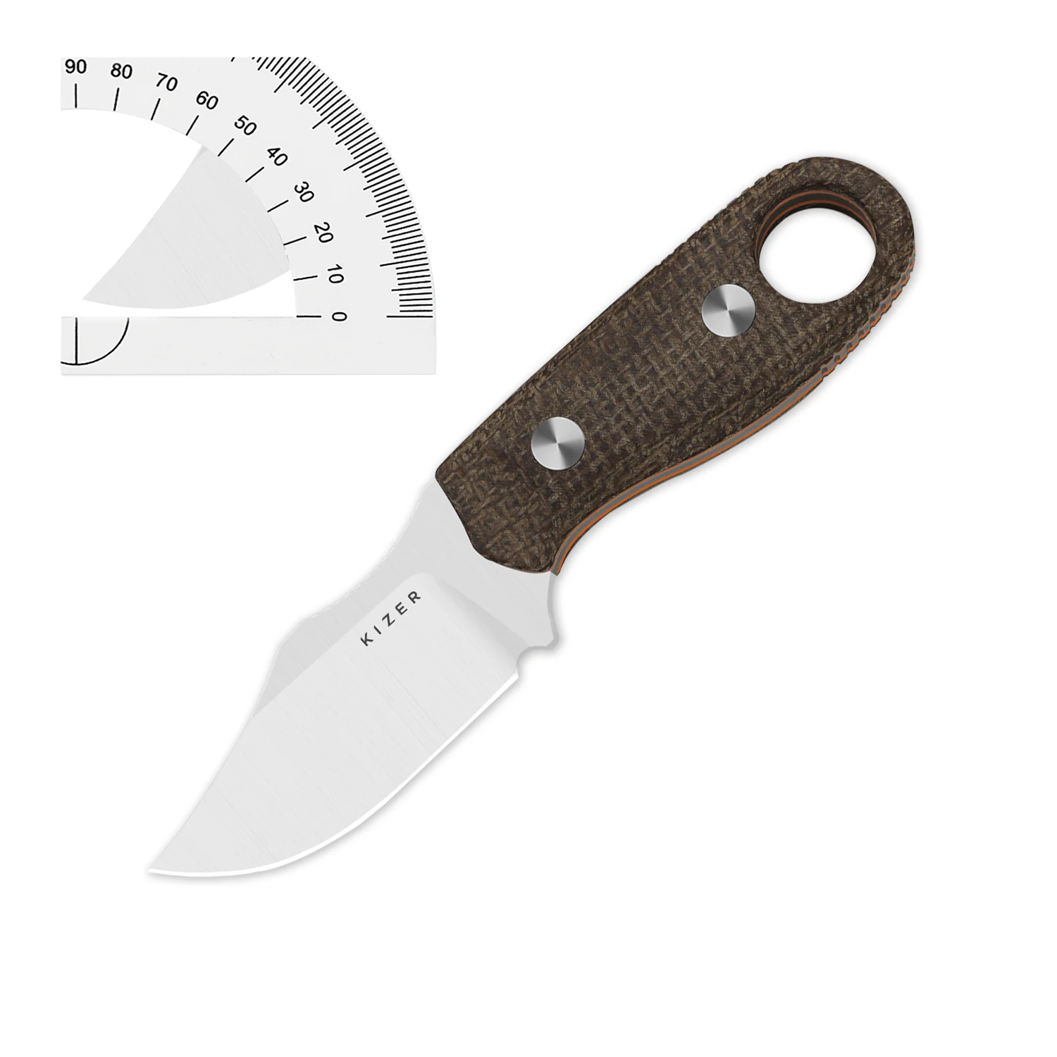 Kizer شفرة مثبتة سكين 1078A3/1078A4 سمور 2 2025 جديد G10/Micarta & G10 مقبض D2/AEB-L مشبك فولاذي نقطة شفرة سكاكين التخييم