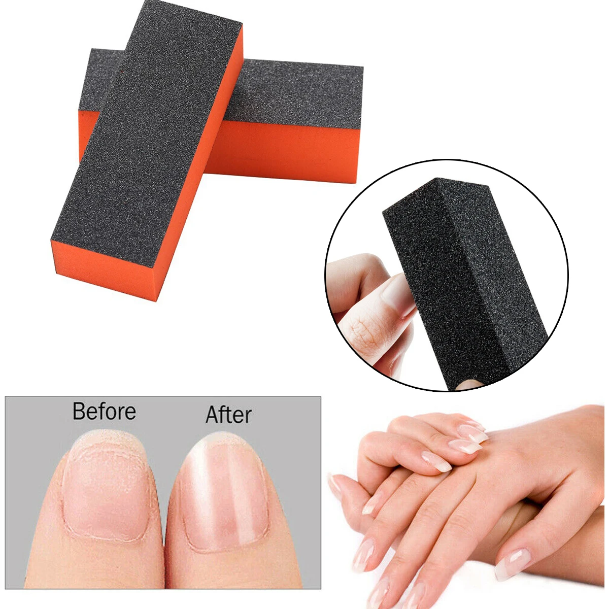 

Nails Buffer Grind Buffing Block pink Nail File For Pedicure Manicure Care Nail Art Sponge Buffer Polish Nail accessories Tools