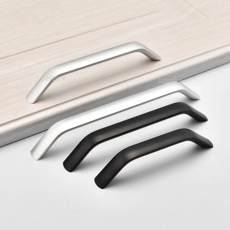 Kitchen Furniture Silver Black Semicircle Modern Aluminum Drawer Handl Handles for Furniture Handles Hardware