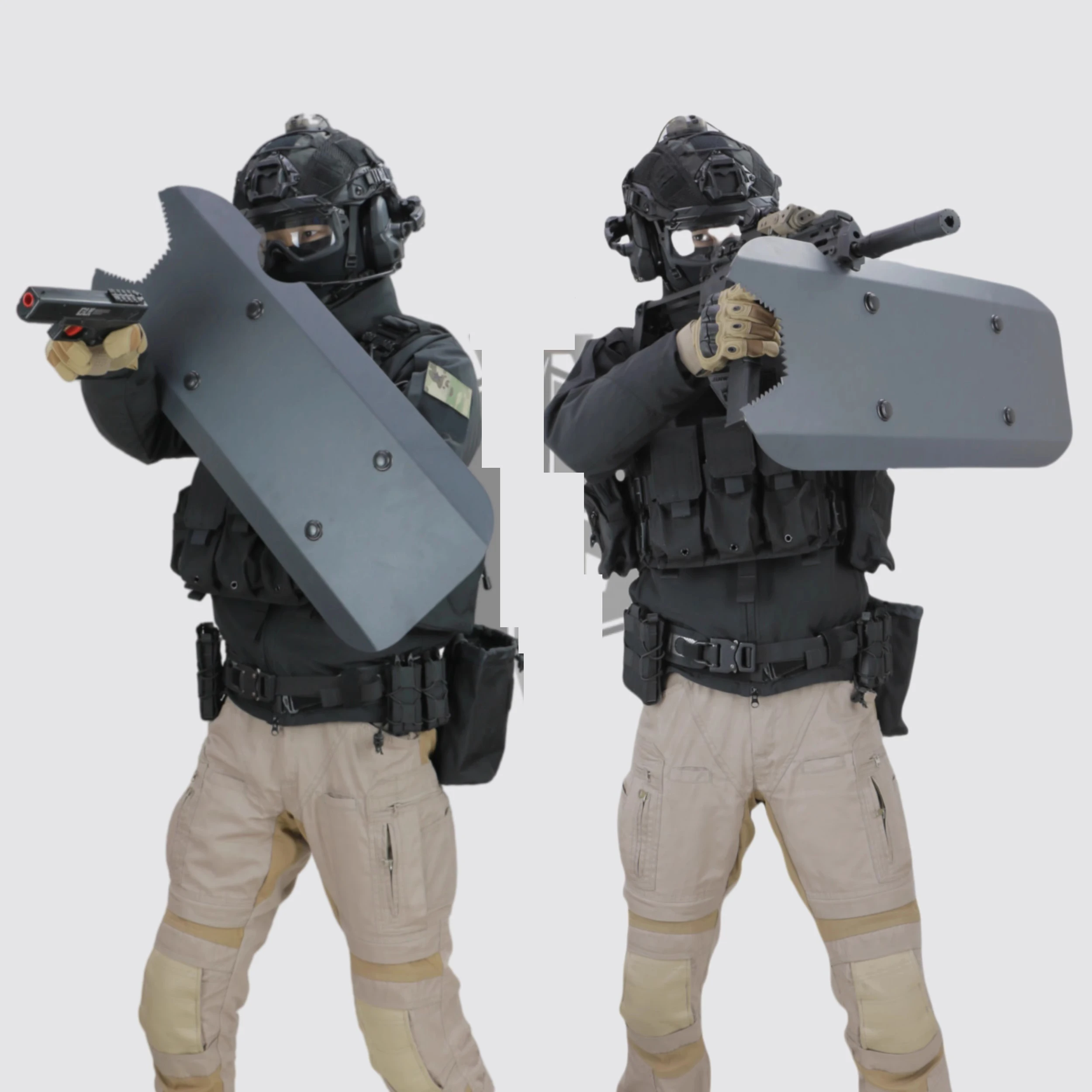 Real ISO Certified Ultra-LightWeight Arm Ballistic Armored Steel NIJ IIIA .44mag Shield Protective  Tactical Combat view 2