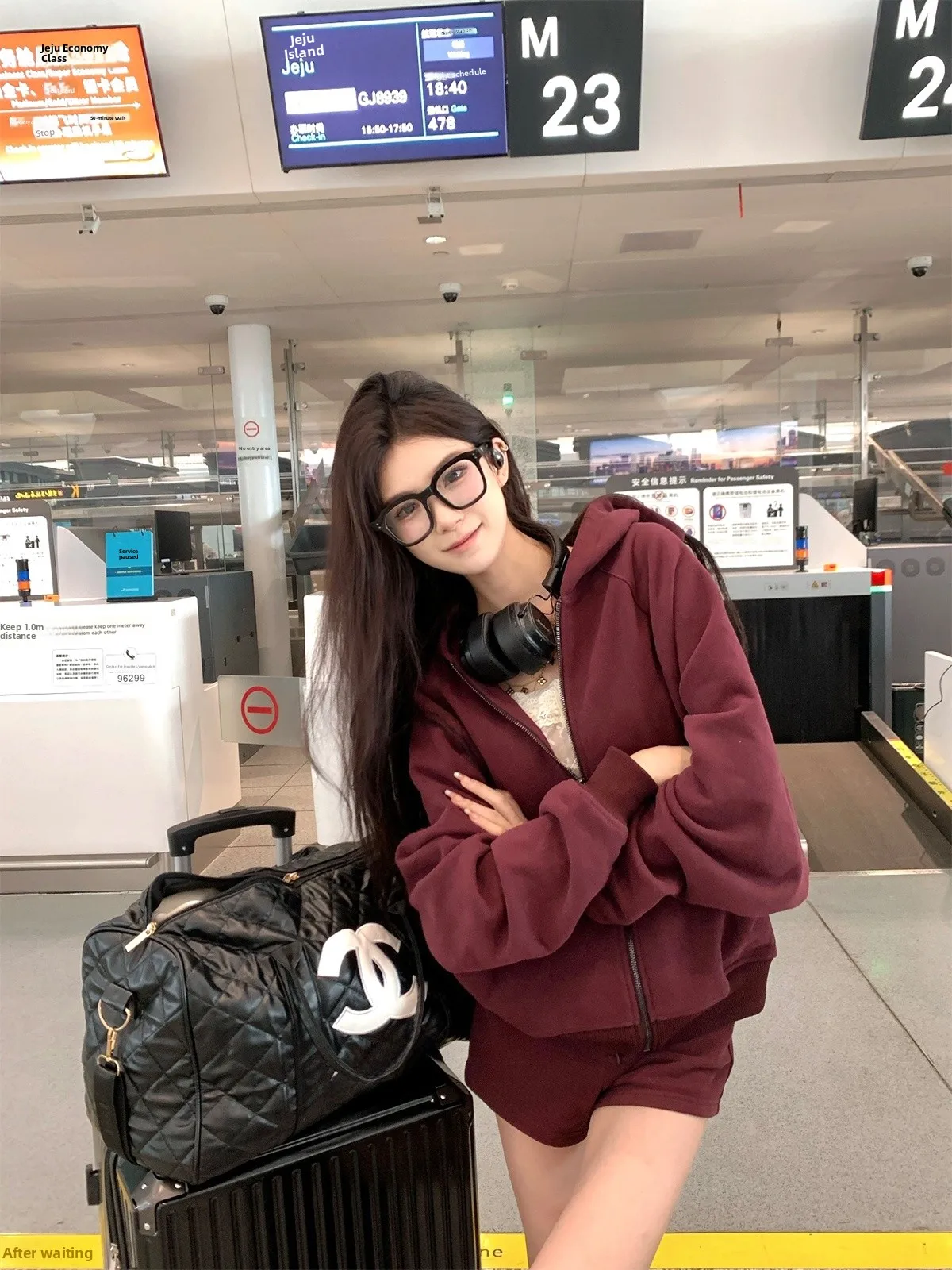 

Sweet Simp Pie Casual Set Women's Hoodie orts Two-Piece Suit Australian International Student High-End Angolan Red Leisure