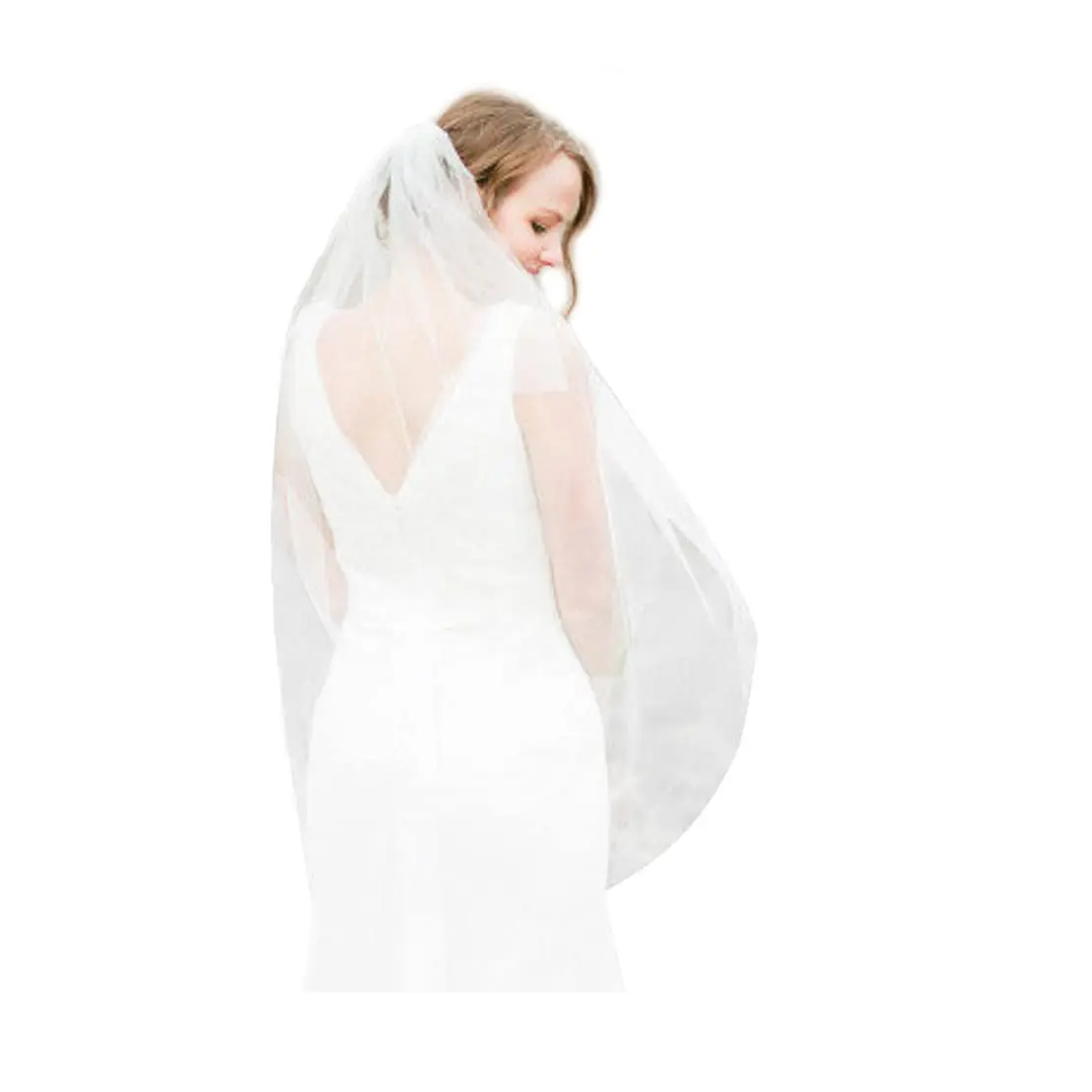 Wedding Bridal Veil with Comb 1 Tier Bridal Fingertip veil 2024