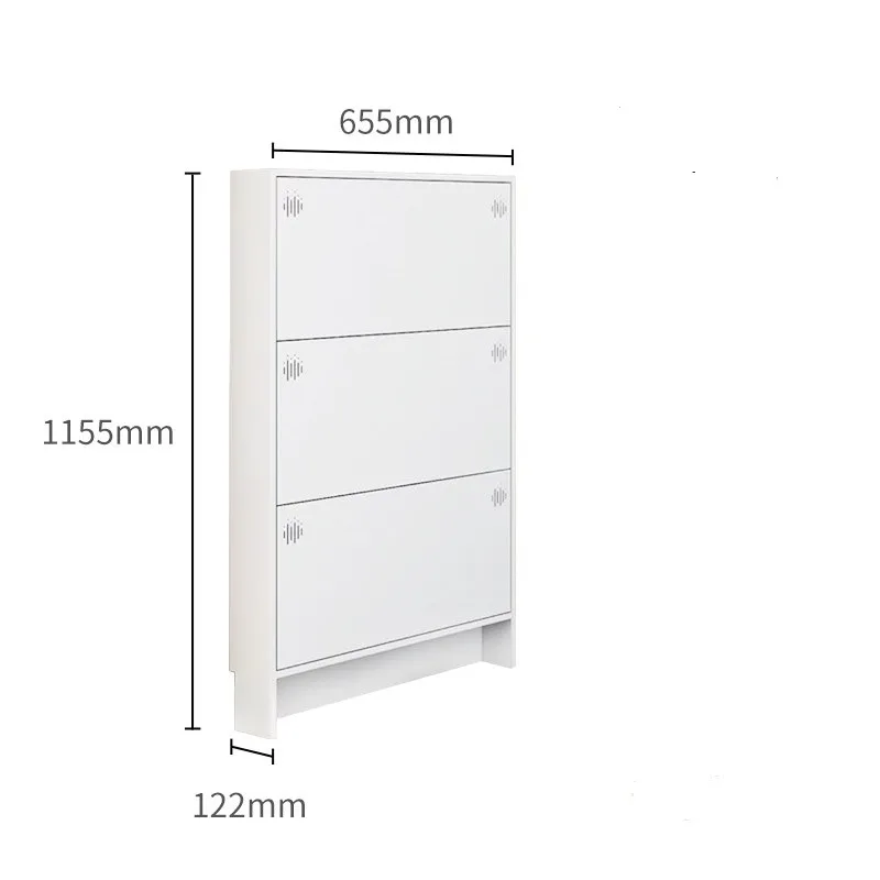 Ins Wind خزانة أحذية رفيعة للغاية مدخل باب منزلي حديدي خزانة أحذية ضيقة للغاية رفيعة #5