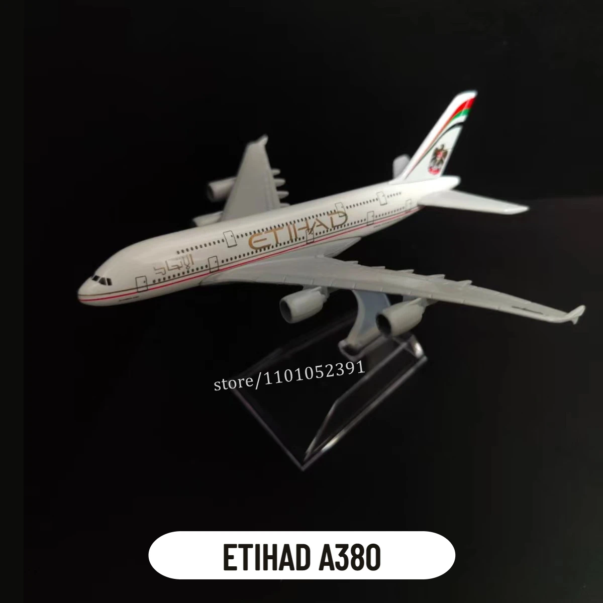 Scale 1:400 Metal Aircraft Replica Air Etihad A380 Airlines Boeing Airbus Airplane Diecast Model Aviation Miniature Home Boy Toy