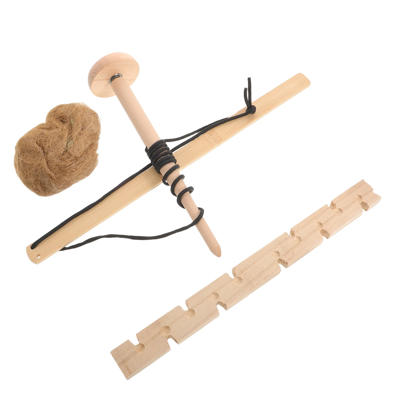 1Set Primitive Bow Drill Fire Starter Kit for Outdoor Hiking Camping Emergency Fire Making Wood Drill Skill