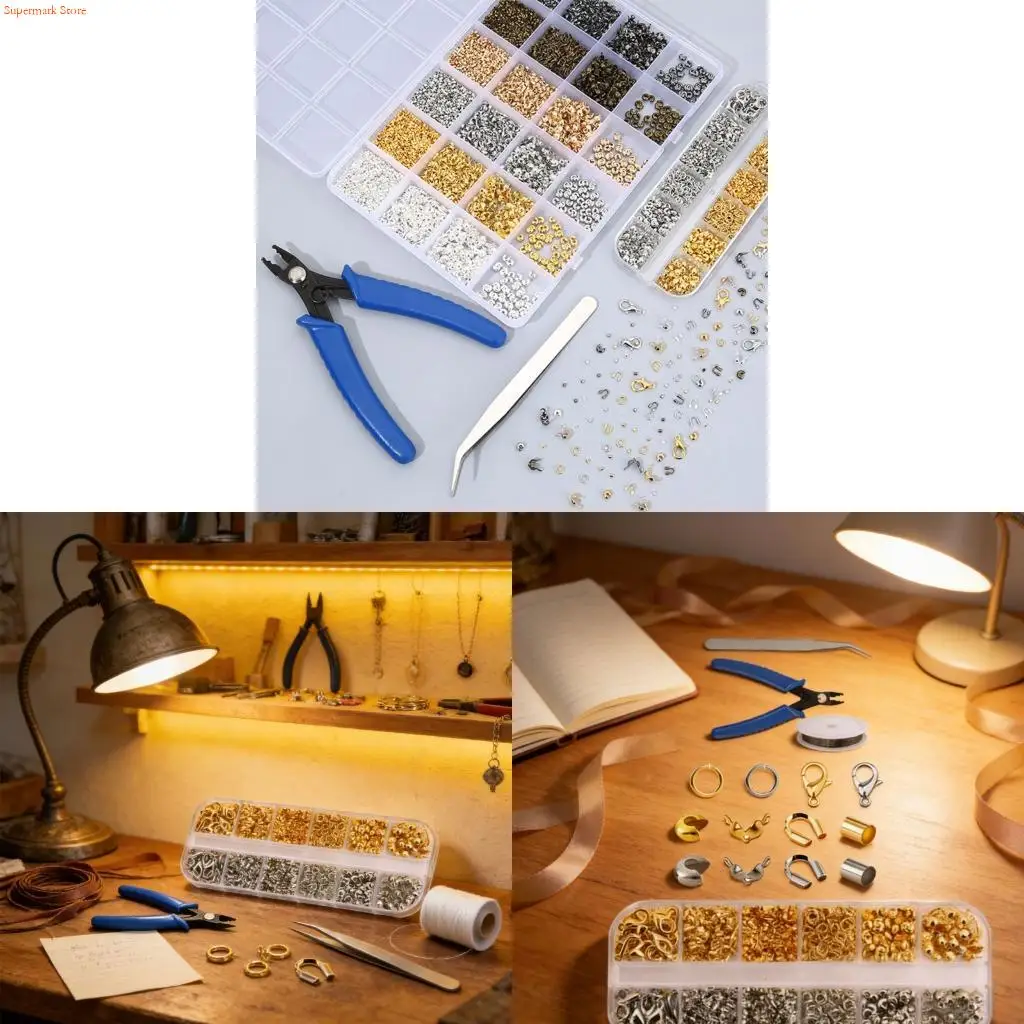 Q5WE Multipurpose Jewelry Spacer Beads Set With 12 And 24 Hole Patterns Bracelet Alignment Beads Positioning Beads