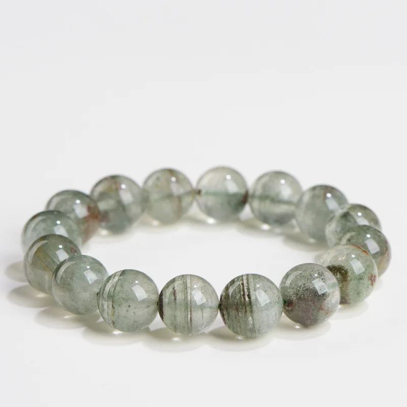 Yueyu كريستال الكنز الطبيعي السلطانية الأخضر فانتوم الخرز المستديرة ألف طبقة الغزل حلقة واحدة سوار ضوء سلسلة اليد الفاخرة