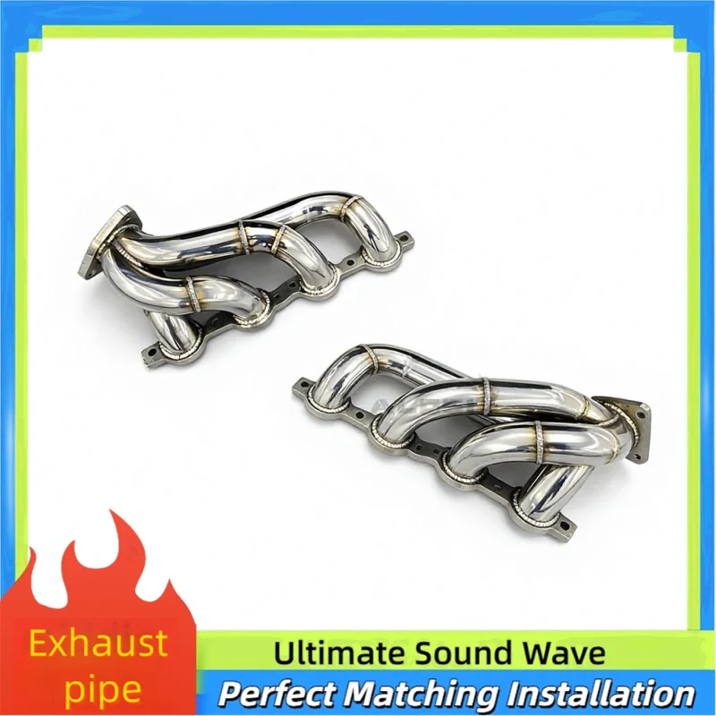 

Разъем выпускного коллектора из нержавеющей стали для HUMMER H2 6.0L V8 2003-2007, гоночная производительность с высоким расходом, модернизация мощности коллектора водосточной трубы