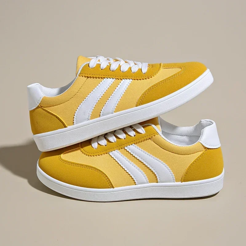 Damen-Tennisschuhe, flache Modelle, modische Schuhe in verschiedenen Farben, Schnürschuhe, vulkanisierte Schuhe, Frühling/Herbst, Damen-Outdoor-Sportschuhe, Fußbekleidung. – Detail 8