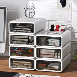 Desktop storage box, stackable stationery drawers, home cosmetics organizer