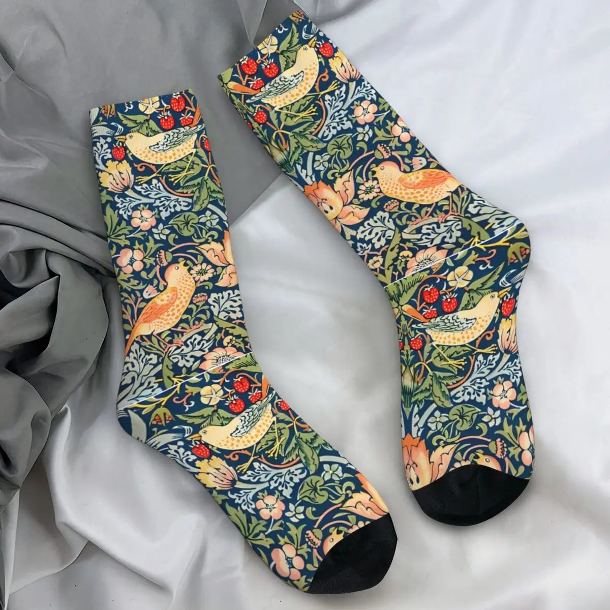 William Morris-art Nouveau Socks Autumn Stockings Casual Adults Men Quality Socks Design Outdoor Anti Bacterial Socks