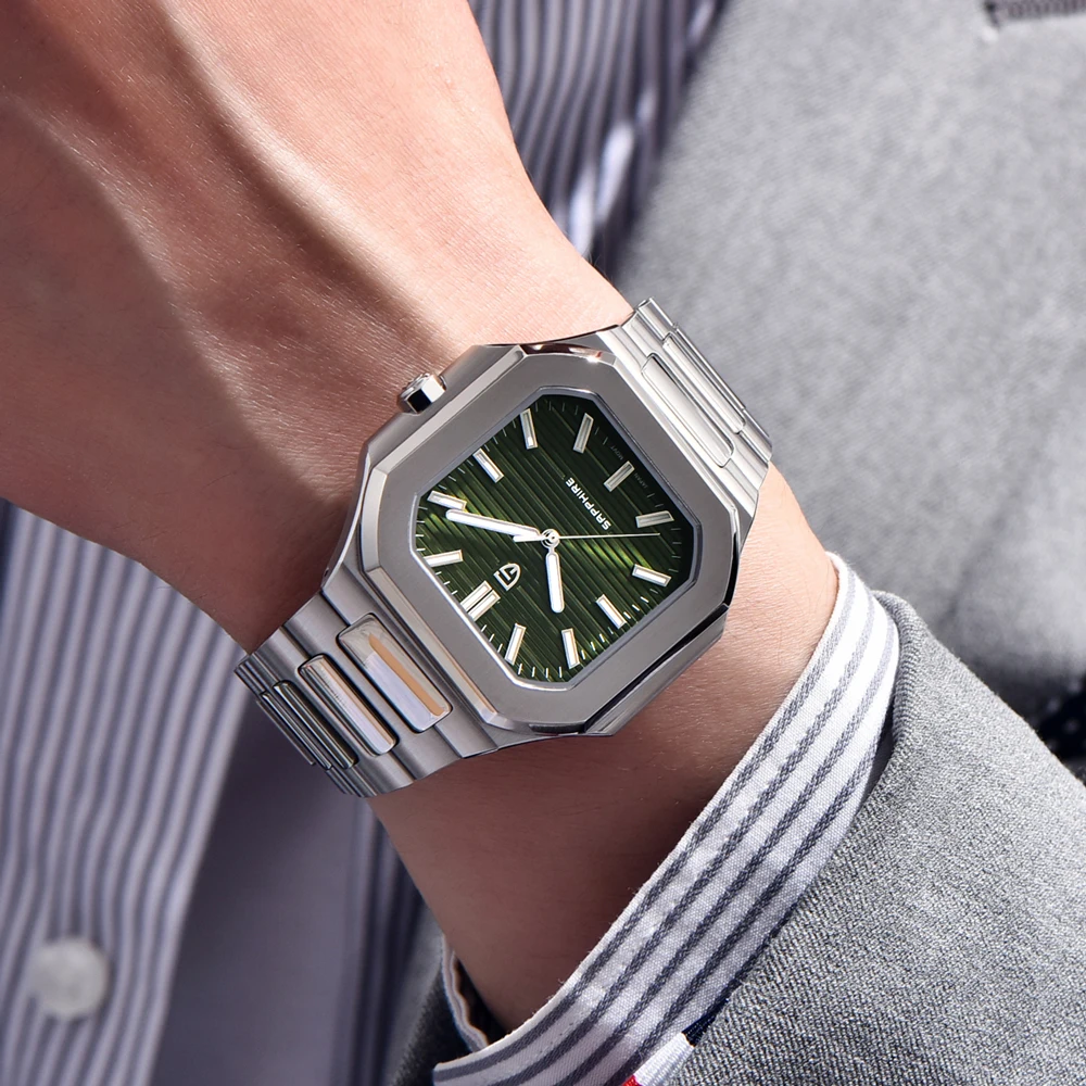 PAGANI DESIGN2025 Neue Herrenuhr Mechanische Quarz Herrenuhr TMI VH31 Uhrwerk AR Saphirglas Edelstahl Wasserdicht