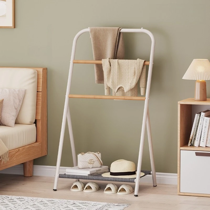 Simple white Clothes hanger home standing space saving clothing organizer cheap interior muebles