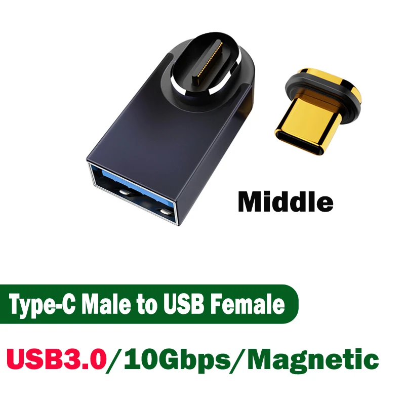 100W Magnetic USB Type-C OTG Adapter 40Gbps Thunderbolt Fast Charging Converter USB 3.0 Fash Driver Hub For Macbook Phone Ipad